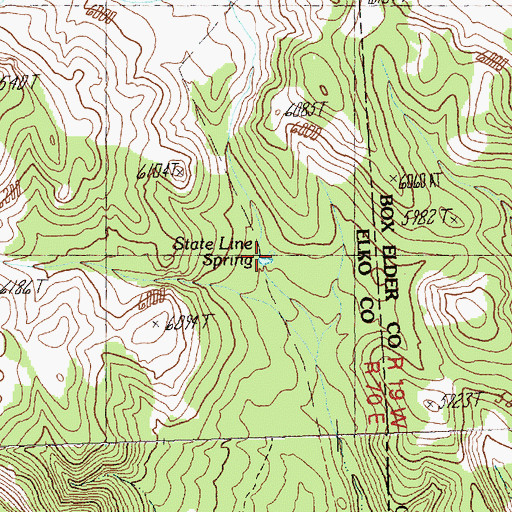 Topographic Map of State Line Spring, NV