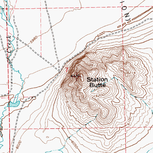 Topographic Map of Station Butte, NV