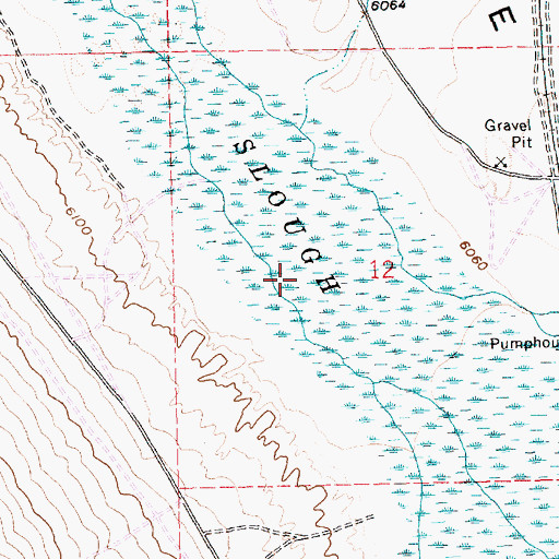 Topographic Map of Steptoe Slough, NV