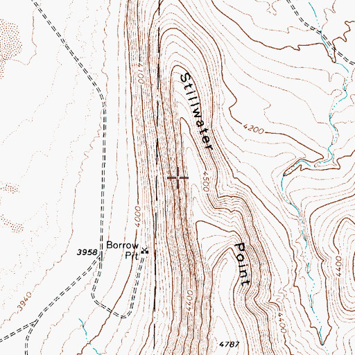 Topographic Map of Stillwater Point, NV