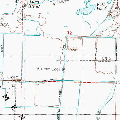 Topographic Map of Stillwater Slough Cutoff, NV