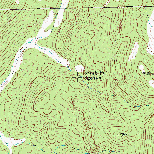 Topographic Map of Stink Pot Spring, NV