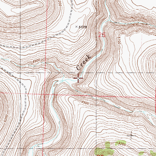 Topographic Map of Stockade Canyon, NV