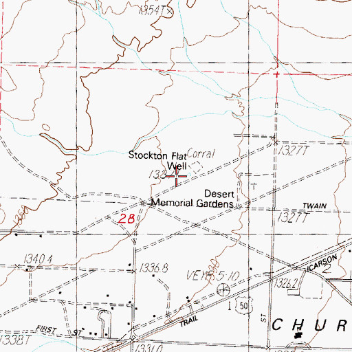 Topographic Map of Stockton Flat Well, NV