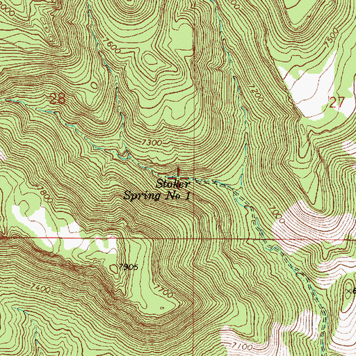 Topographic Map of Stoker Spring Number One, NV