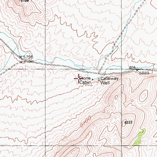 Topographic Map of Stone Cabin, NV