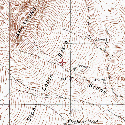 Topographic Map of Stone Cabin Basin, NV