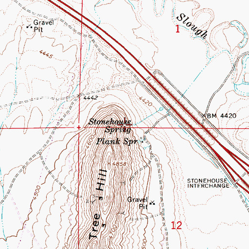 Topographic Map of Stonehouse Spring, NV