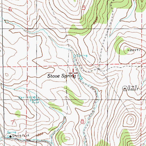 Topographic Map of Stove Spring, NV