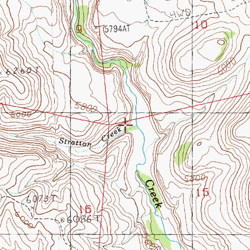 Topographic Map of Stratton Creek, NV