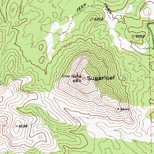 Topographic Map of Grey Dome, NV