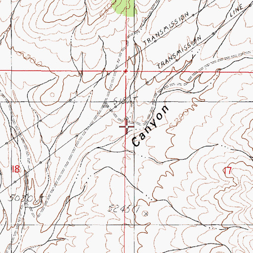 Topographic Map of Sulphur Canyon, NV