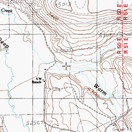 Topographic Map of Sulphur Creek, NV