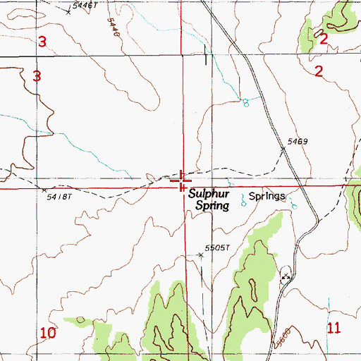 Topographic Map of Sulphur Spring, NV