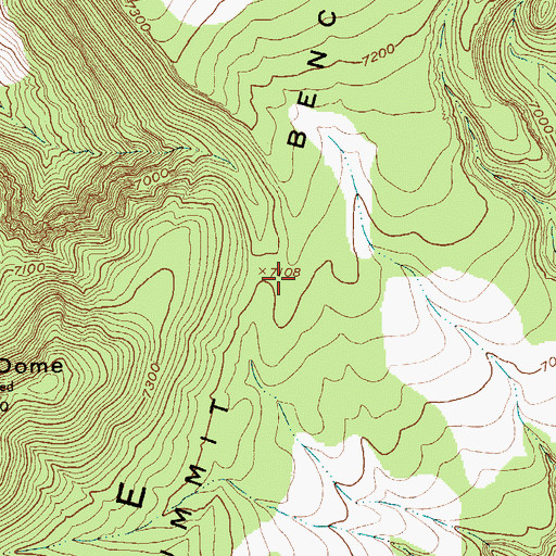 Topographic Map of Summit Bench, NV