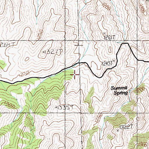 Topographic Map of Summit Spring, NV