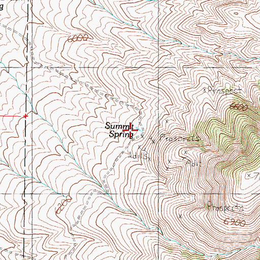 Topographic Map of Buckbrush Spring, NV