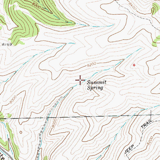 Topographic Map of Summit Spring, NV