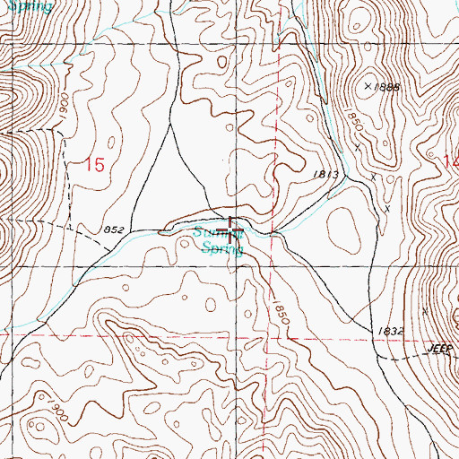 Topographic Map of Summit Spring, NV