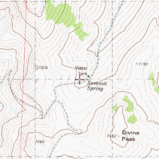 Topographic Map of Summit Spring, NV