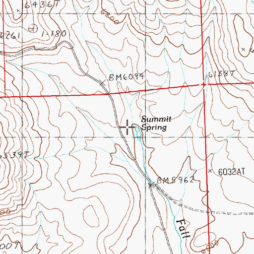 Topographic Map of Summit Spring, NV