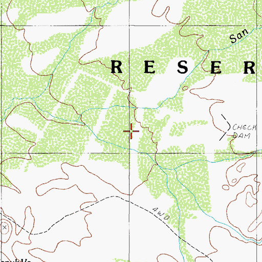 Topographic Map of Murk Kui Wash, AZ