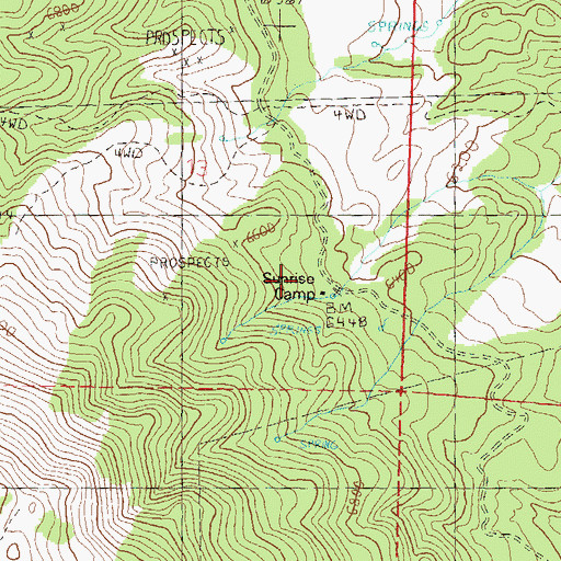 Topographic Map of Sunrise Camp, NV
