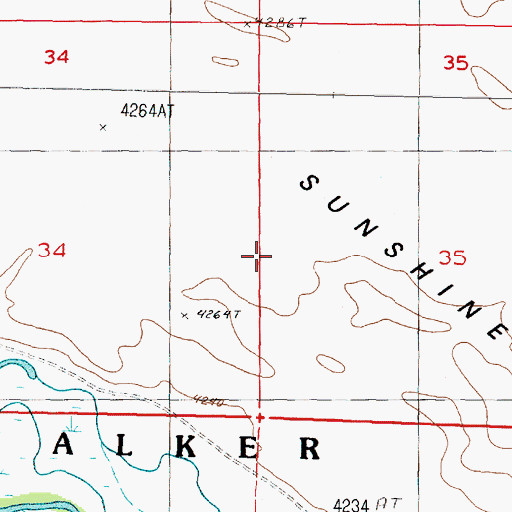 Topographic Map of Sunshine Flat, NV