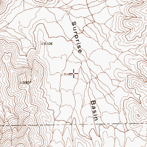 Topographic Map of Surprise Basin, NV