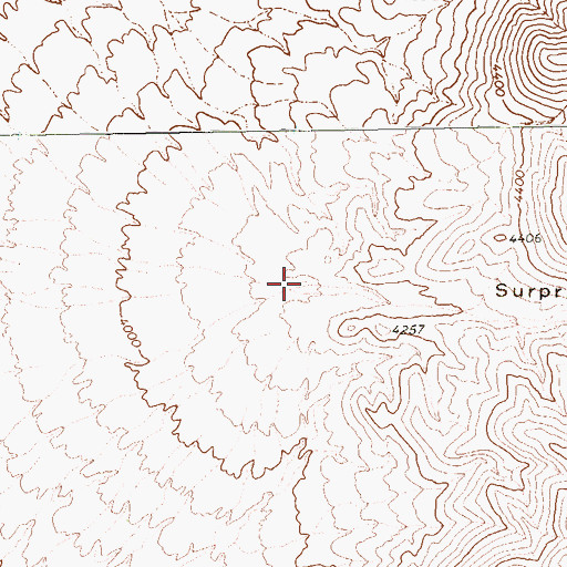 Topographic Map of Surprise Canyon, NV
