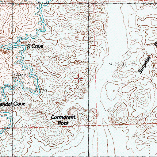 Topographic Map of Surprise Reef, NV