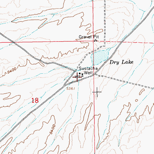 Topographic Map of Sustacha Well, NV