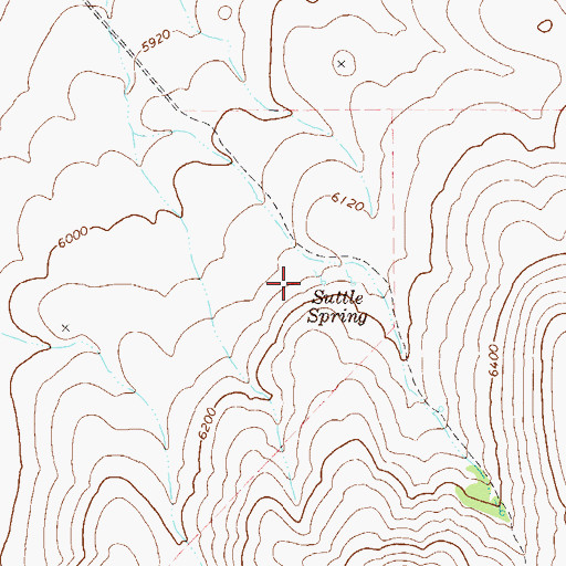 Topographic Map of Suttle Spring, NV