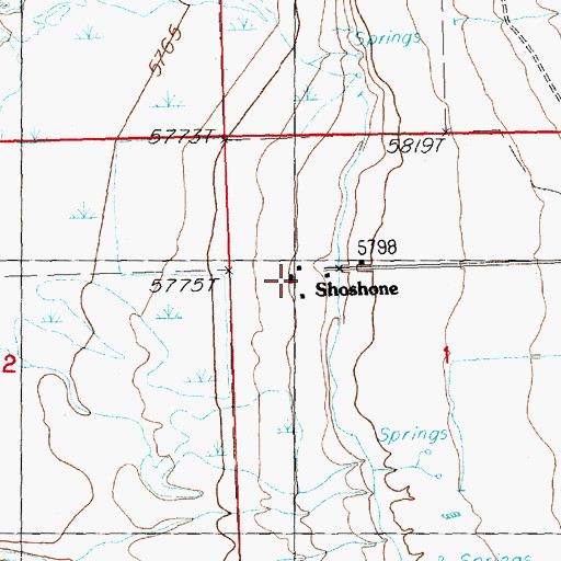 Topographic Map of Swallow Ranch, NV