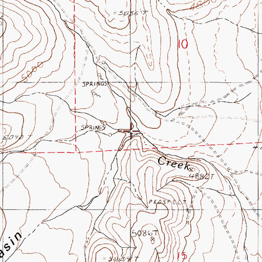 Topographic Map of Sweeney Canyon, NV