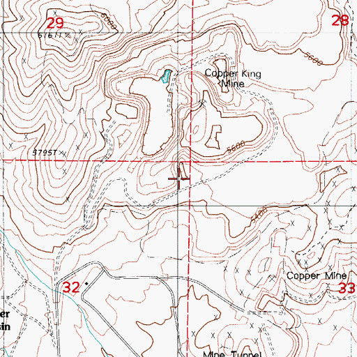 Topographic Map of Sweet Marie Mine, NV