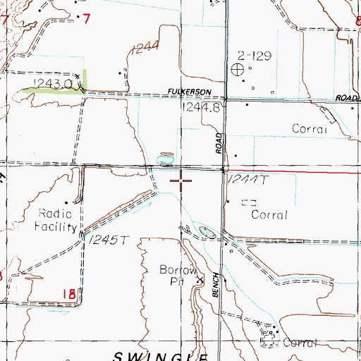 Topographic Map of Swingle Bench, NV