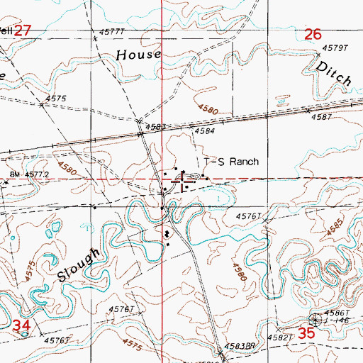 Topographic Map of T-S Ranch, NV