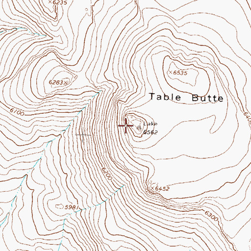 Topographic Map of Table Butte, NV