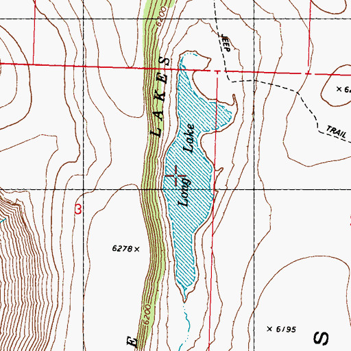 Topographic Map of Table Lakes, NV