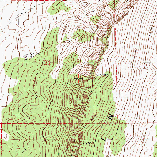 Topographic Map of Table Mountain, NV