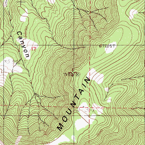Topographic Map of Table Mountain, NV