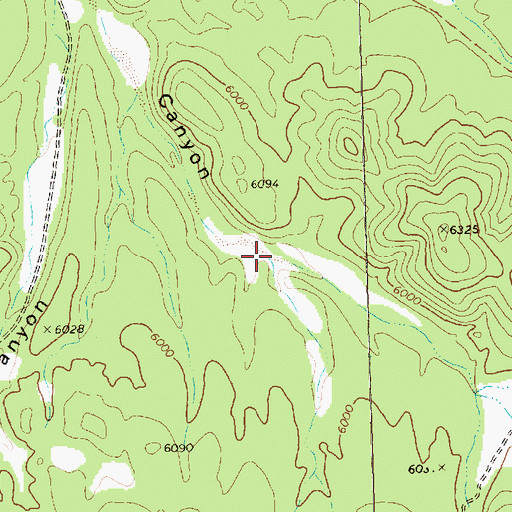 Topographic Map of Tanks Canyon, NV
