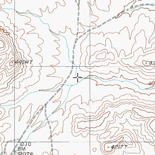 Topographic Map of Tates Wash, NV