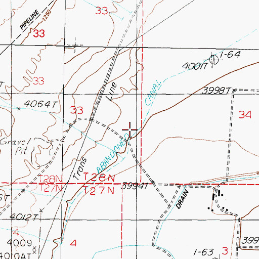 Topographic Map of Taylor Canal, NV