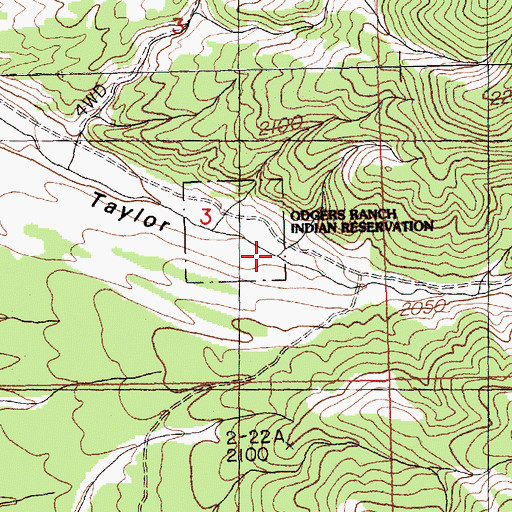 Topographic Map of Taylor Canyon, NV