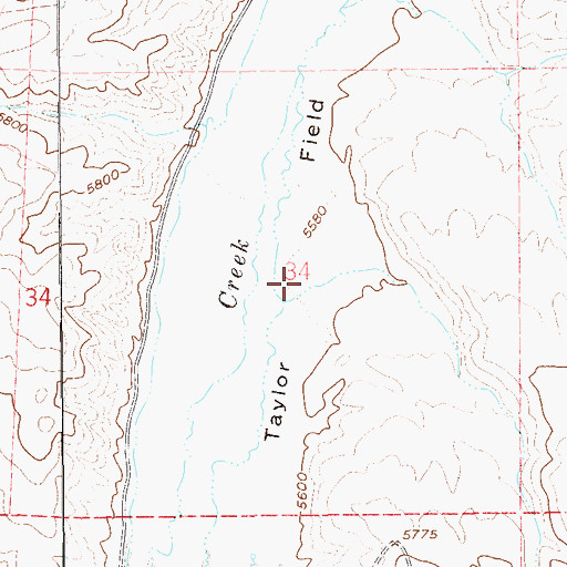 Topographic Map of Taylor Field, NV