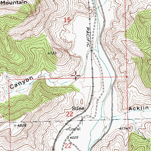Topographic Map of Taylor Mine Canyon, NV