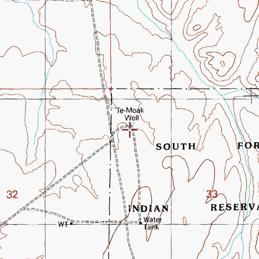 Topographic Map of Te-Moak Well, NV