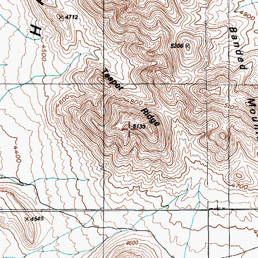 Topographic Map of Teapot Ridge, NV